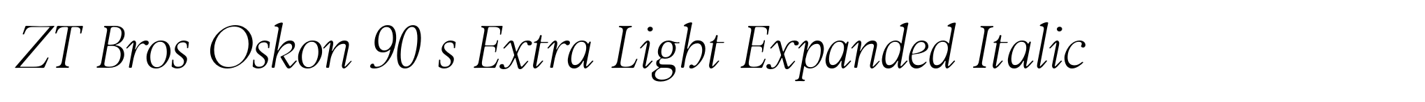ZT Bros Oskon 90 s Extra Light Expanded Italic image